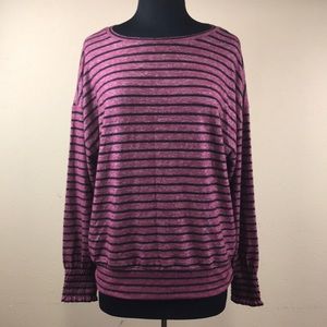 Lucky Brand Stripe Cloud Jersey Top, Size Medium -